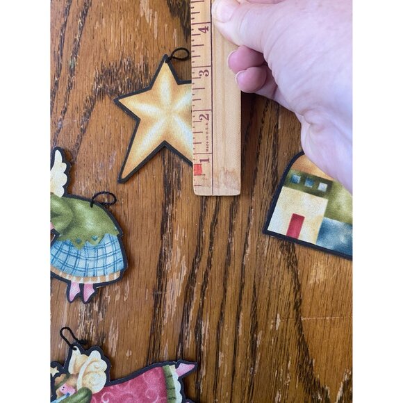 Vintage Fabric Christmas Nativity Ornaments Set - Picture 6 of 12